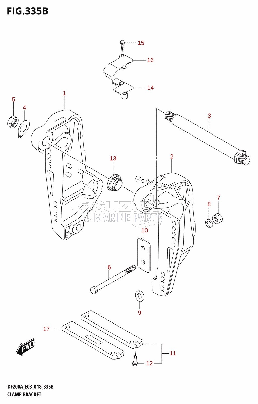 CLAMP BRACKET (DF200AST)