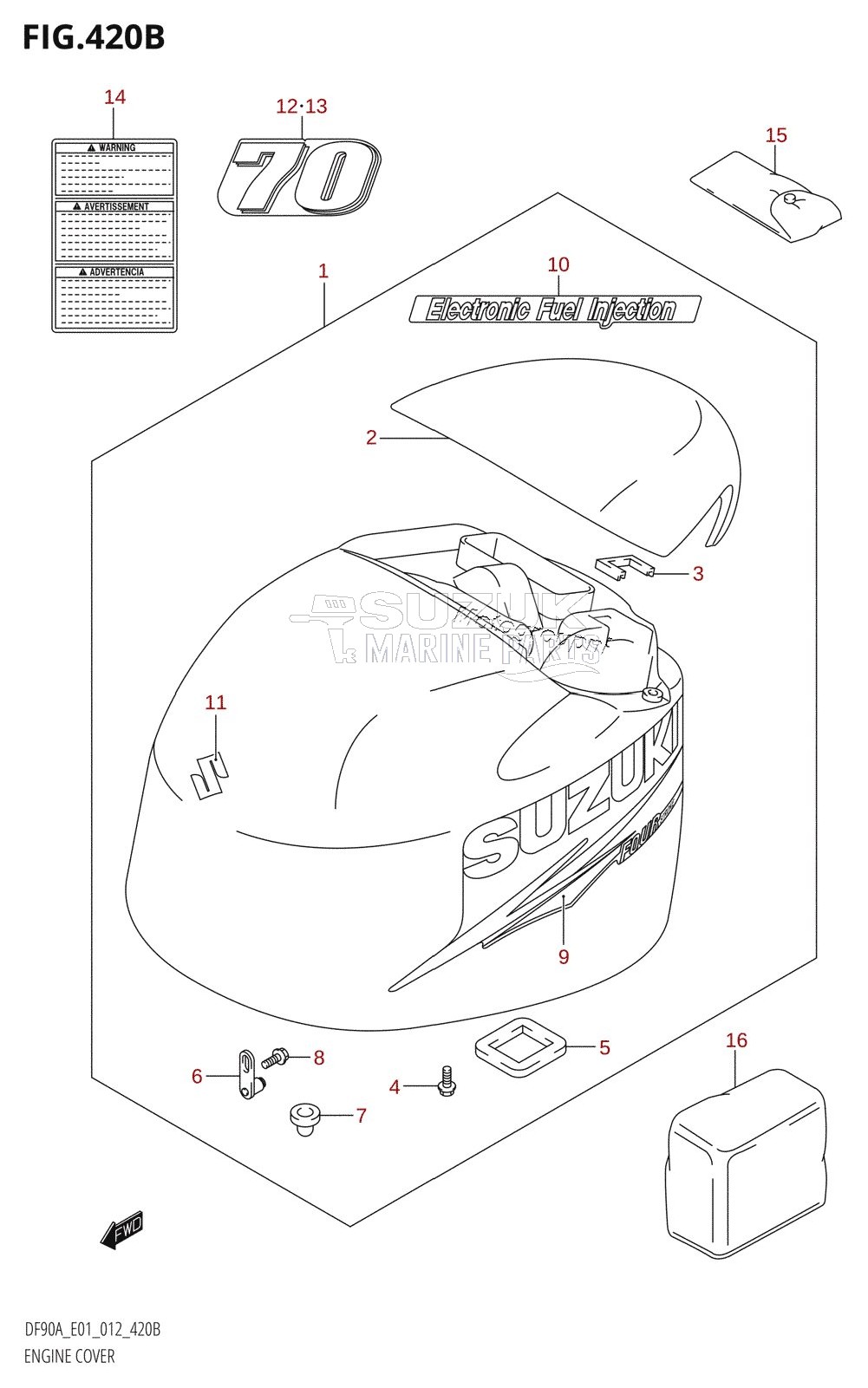 ENGINE COVER (DF70A:E40)