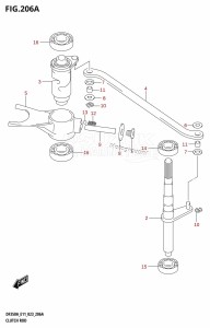 DF350A From 35001F-240001 (E11)  2022 drawing CLUTCH ROD (020,021,022)