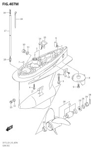 17502Z-510001 (2005) 175hp E01 E40-Gen. Export 1 - Costa Rica (DF175Z) DF175Z drawing GEAR CASE (DF175TG:E40)