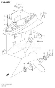 09001F-421001 (2004) 90hp E03-USA (DF90TK4) DF90 drawing GEAR CASE (DF115Z:E03)