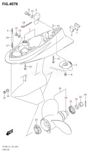 DF115AST From 11504F-610001 (E03)  2016 drawing GEAR CASE (DF115AST:E03)