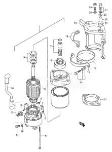 DT200 From 20001-751001 ()  1997 drawing STARTING MOTOR