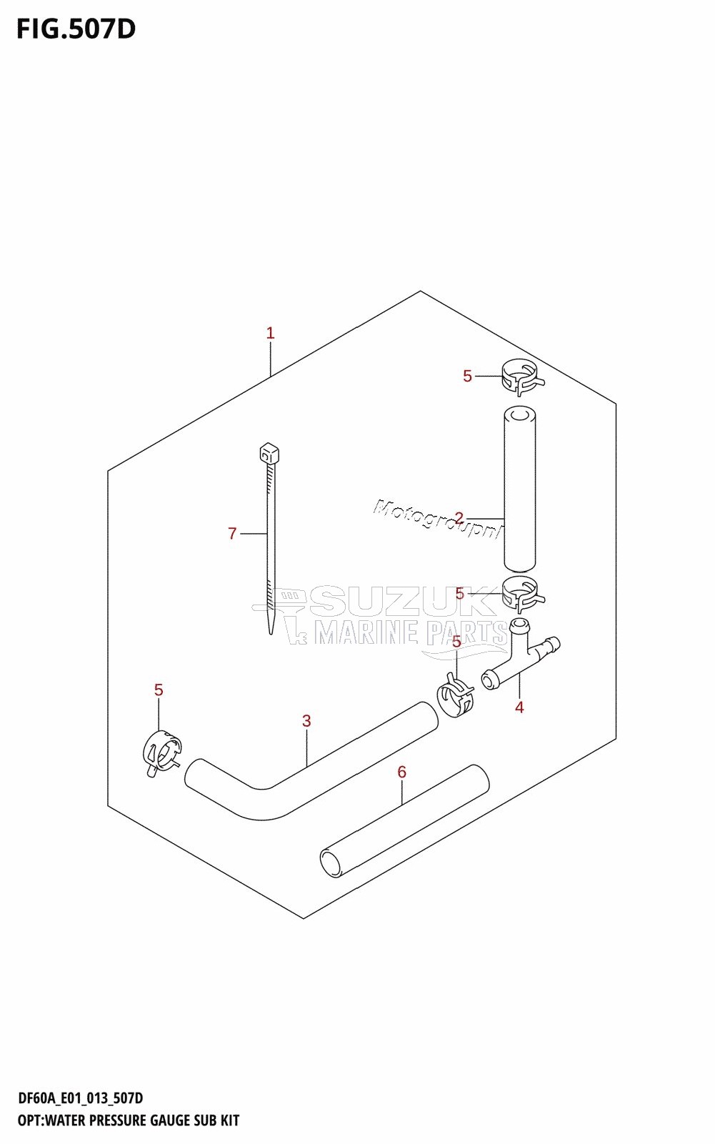 OPT:WATER PRESSURE GAUGE SUB KIT (DF40A:E01)