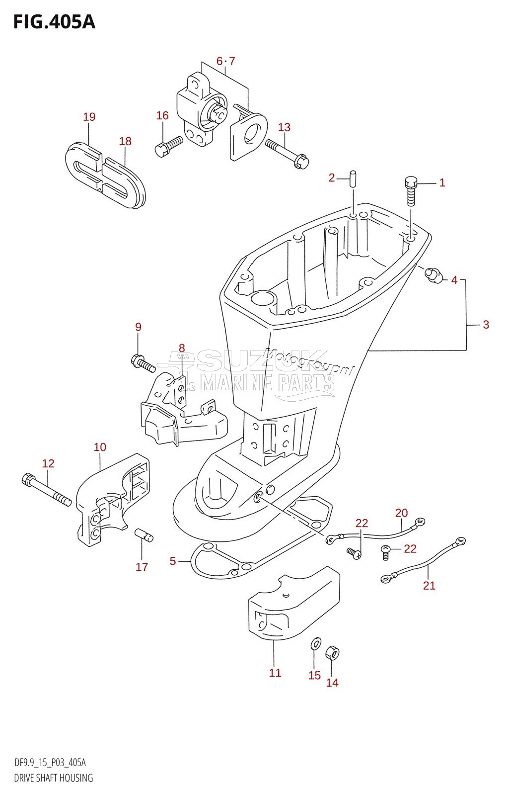 DRIVE SHAFT HOUSING (DF9.9,DF9.9R,DF15)