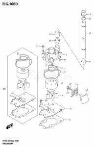 DF200 From 20002F-140001 (E01 E40)  2021 drawing WATER PUMP (E03:DF250ST:023)