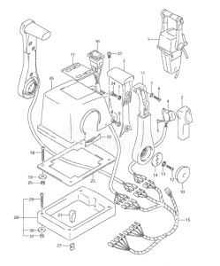 Outboard DF 115 drawing Top Mount Dual (1) (2005 & Newer)