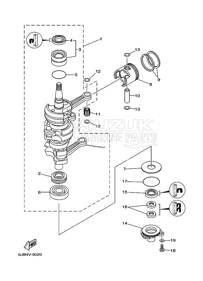 CRANKSHAFT--PISTON