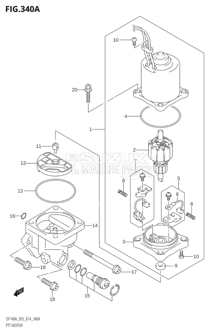 PTT MOTOR (DF100AT:E03)