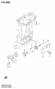 DF50A From 05004F-410001 (E01)  2014 drawing DRIVE SHAFT HOUSING (DF50A:E01)