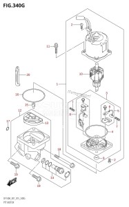 DF100A From 10003F-510001 (E01)  2015 drawing PTT MOTOR (DF140AT:E40)