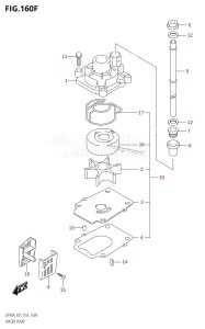 DF70A From 07003F-610001 (E01 E40)  2016 drawing WATER PUMP (DF80A:E40)