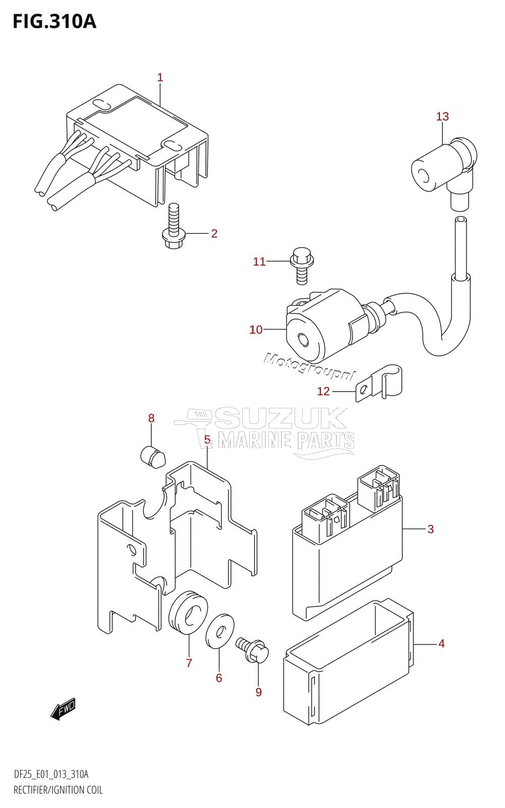 RECTIFIER /​ IGNITION COIL (DF25:E01)