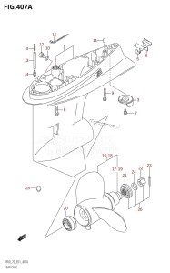 DF70 From 07001F-680001 (E01 E40)  2006 drawing GEAR CASE (W,X,Y)