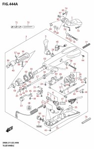 DF60A From 06002F-240001 (E01 E40 E11)  2022 drawing TILLER HANDLE (DF40AQH,DF60AQH)