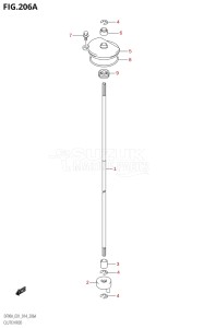 07003F-410001 (2014) 70hp E01 E40-Gen. Export 1 - Costa Rica (DF70A  DF70ATH) DF70A drawing CLUTCH ROD