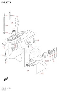 09003F-610001 (2016) 90hp E03-USA (DF90A) DF90A drawing GEAR CASE (DF70A:E03)