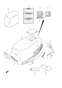 Outboard DF 9.9 drawing Engine Cover