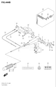 00801F-710001 (2017) 8hp P01-Gen. Export 1 (DF8A  DF8AR) DF8A drawing TILLER HANDLE (DF9.9A:P01)