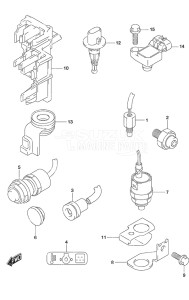 Outboard DF 20A drawing Sensor/Switch Non-Remote Control