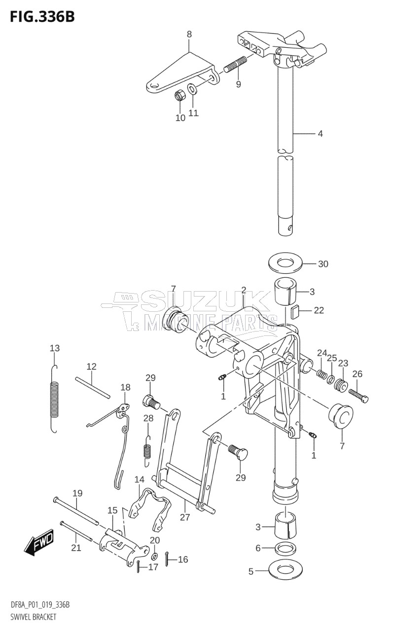 SWIVEL BRACKET (DF8AR,DF9.9AR)