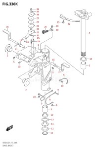 04003F-710001 (2017) 40hp E01-Gen. Export 1 (DF40A  DF40AQH  DF40ATH) DF40A drawing SWIVEL BRACKET (DF60AQH:E40)