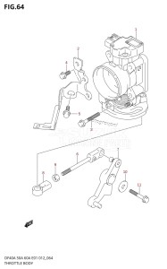 DF40A From 04004F-210001 (E34-Italy)  2012 drawing THROTTLE BODY (DF40AQH E01)