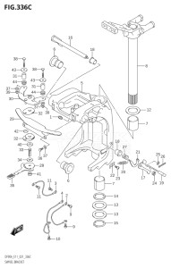 07003F-140001 (2021) 70hp E11 E40-Gen. Export 1-and 2 (DF70AT  DF70AT   DF70ATH  DF70ATH   DF70ATH) DF70A drawing SWIVEL BRACKET (DF90AWQH)