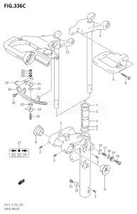 00992F-780001 (2007) 9.9hp P03-U.S.A (DF9.9K7  DF9.9RK7) DF9.9 drawing SWIVEL BRACKET (DF9.9T,DF9.9TH)