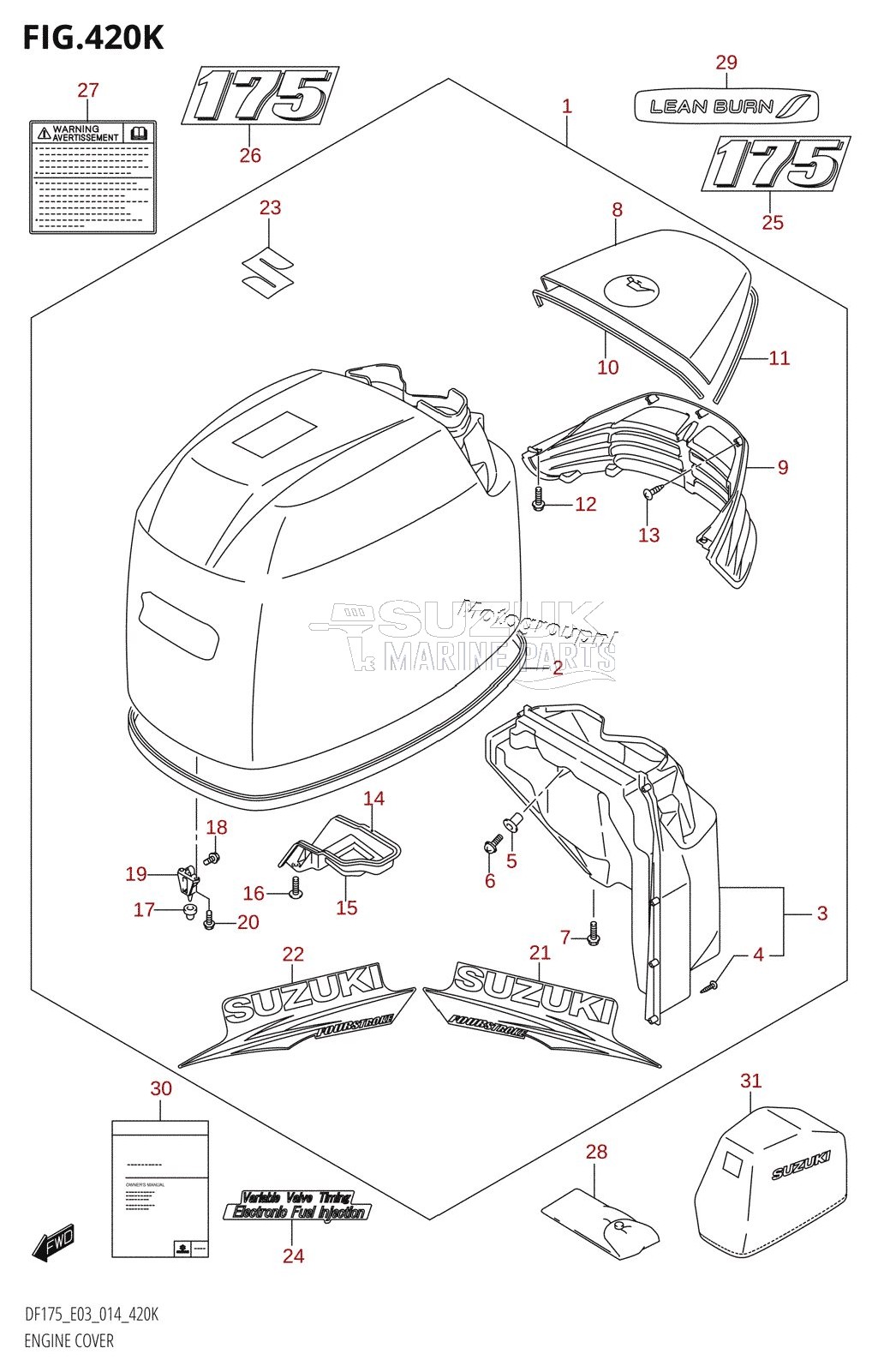 ENGINE COVER (DF175T:E03)