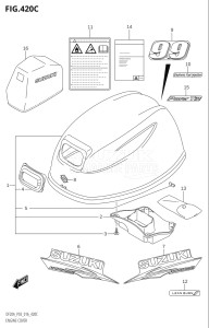 01504F-610001 (2016) 15hp P03-U.S.A (DF15A  DF15ATH) DF15A drawing ENGINE COVER (DF9.9BT:P03)