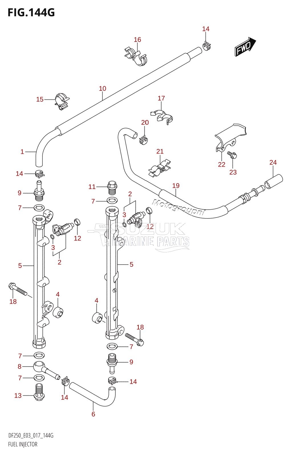 FUEL INJECTOR (DF250ST:E03)