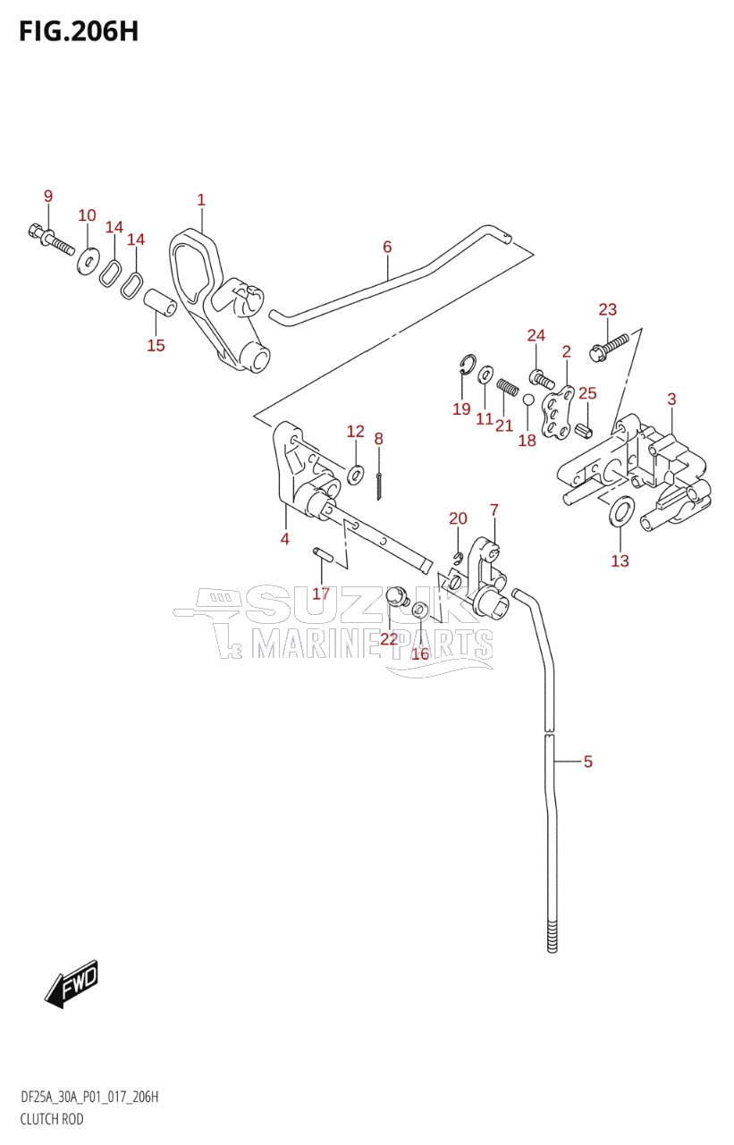 CLUTCH ROD (DF30ATH:P01)