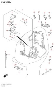 DF140BZG From 14004Z-140001 (E11 E40)  2021 drawing HARNESS ((DF140BG,DF140BZG):(022,023))