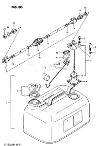 DT200 From 20001-601001 till 602076 ()  1986 drawing FUEL TANK