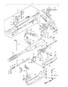 DF 90 drawing Tiller Handle (2001 to 2003)