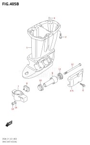 05003F-340001 (2023) 50hp E01-Gen. Export 1 (DF50AT  DF50ATH) DF50A drawing DRIVE SHAFT HOUSING ((DF40A,DF50A,DF60A):E03)