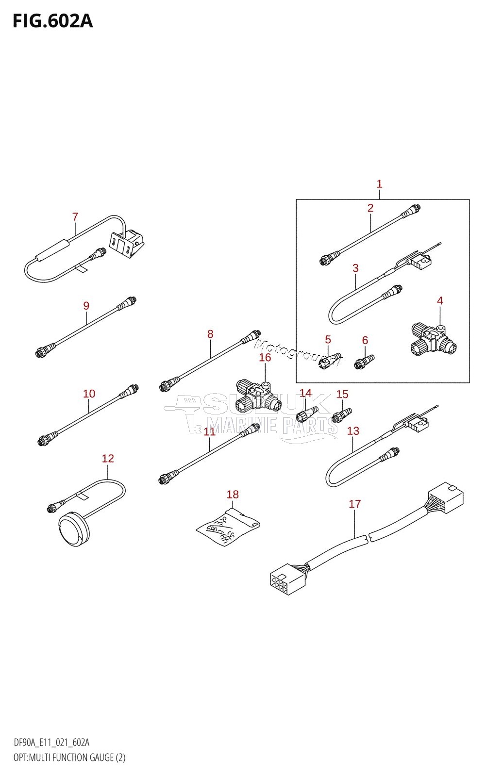 OPT:MULTI FUNCTION GAUGE (2) (DF70A,DF80A,DF90A,DF100B)