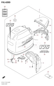 DF175T From 17502F-010001 (E03)  2010 drawing ENGINE COVER ((DF175T,DF175Z):(K10,011))