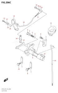 00994F-610001 (2016) 9.9hp P01-Gen. Export 1 (DF9.9A  DF9.9AR) DF9.9A drawing CLUTCH ROD (DF9.9A:P01)