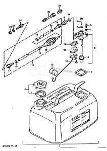 DT50 From 05003-401001 ()  1984 drawing FUEL TANK