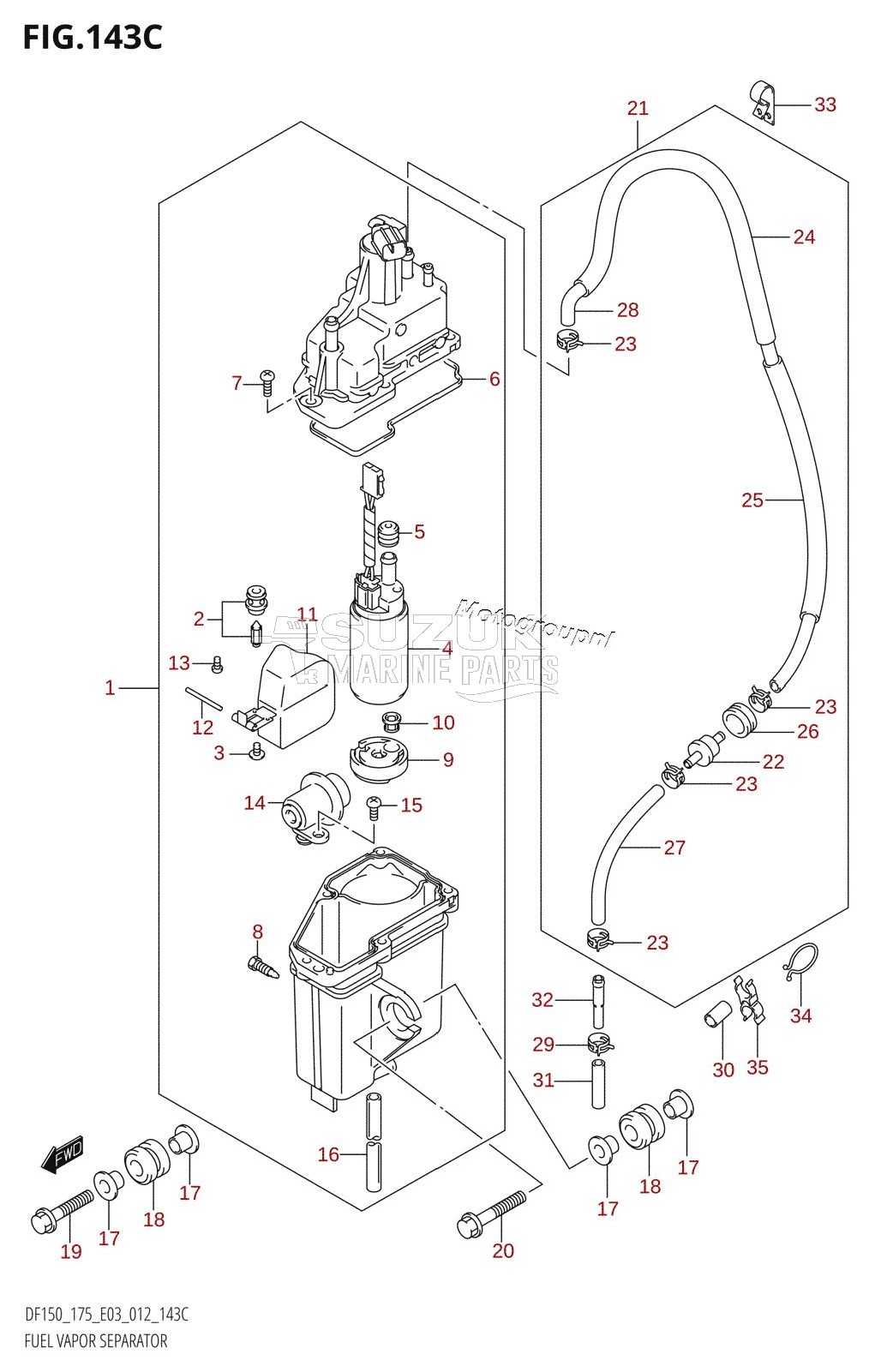 FUEL VAPOR SEPARATOR (DF175T:E03)