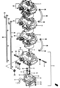 DT115 From 11502-231001 ()  1992 drawing CARBURETOR (DT115J /​ DT115VZ)