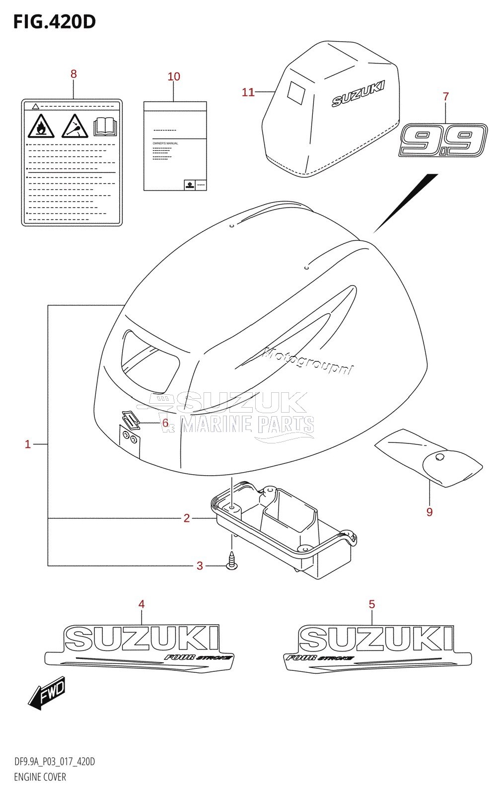 ENGINE COVER (DF9.9AR:P03)