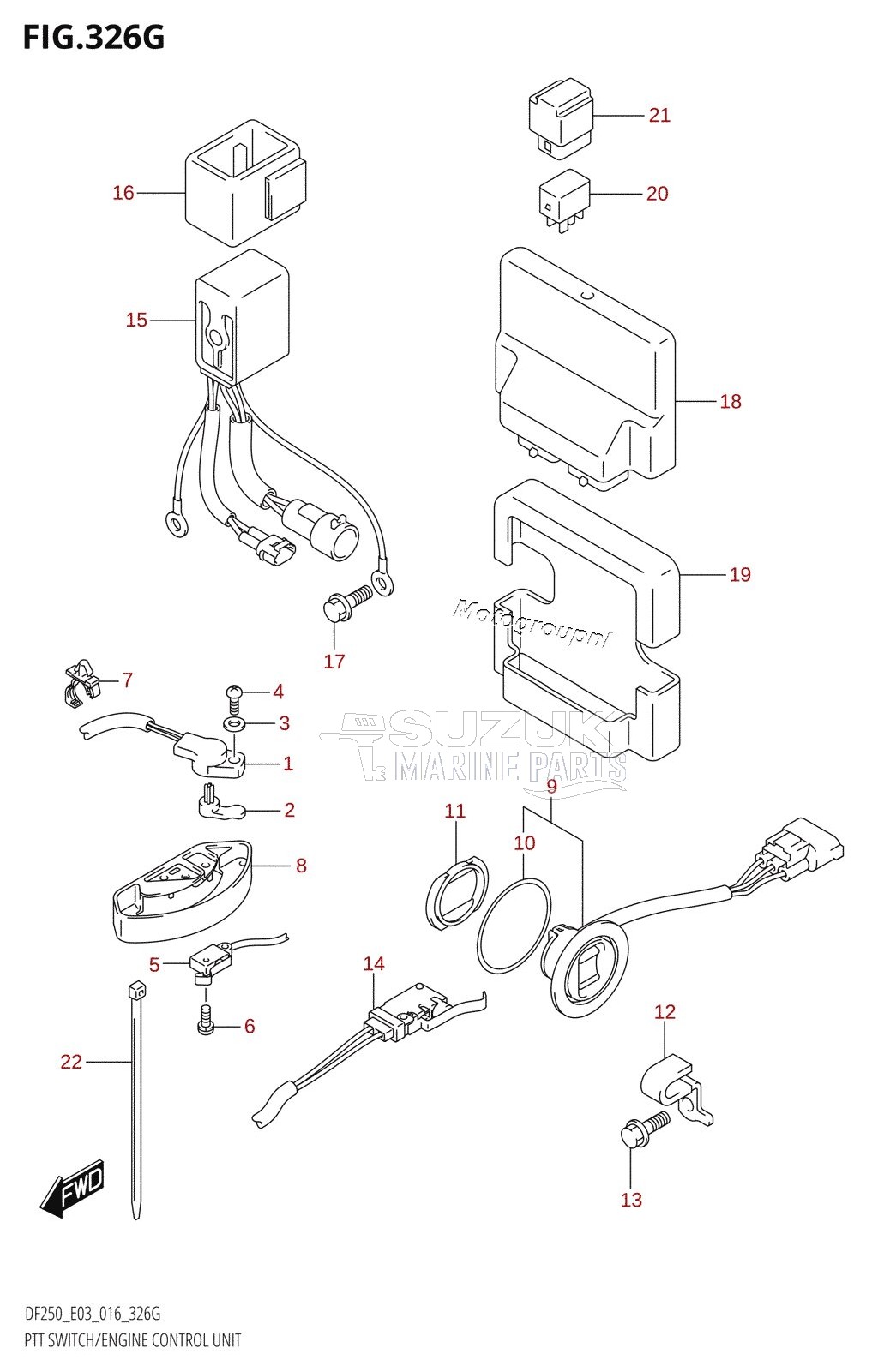 PTT SWITCH /​ ENGINE CONTROL UNIT (DF250ST:E03)