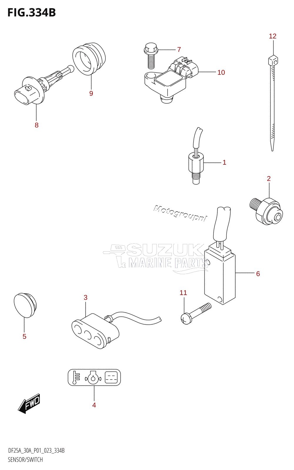 SENSOR /​ SWITCH (DF25AR,DF30AR)