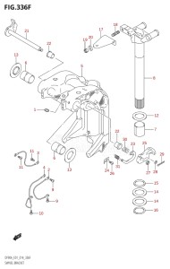 08002F-410001 (2014) 80hp E01 E40-Gen. Export 1 - Costa Rica (DF80A) DF80A drawing SWIVEL BRACKET (DF80A:E40)