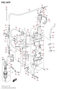 DF250 From 25003F-510001 (E01 E40)  2015 drawing FUEL PUMP /​ FUEL VAPOR SEPARATOR (DF225T:E40)