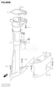 00252F-040001 (2020) 2.5hp P01-Gen. Export 1 (DF2.5  DF2.5    DF2.5M0) DF2.5 drawing DRIVE SHAFT HOUSING (L-TRANSOM)