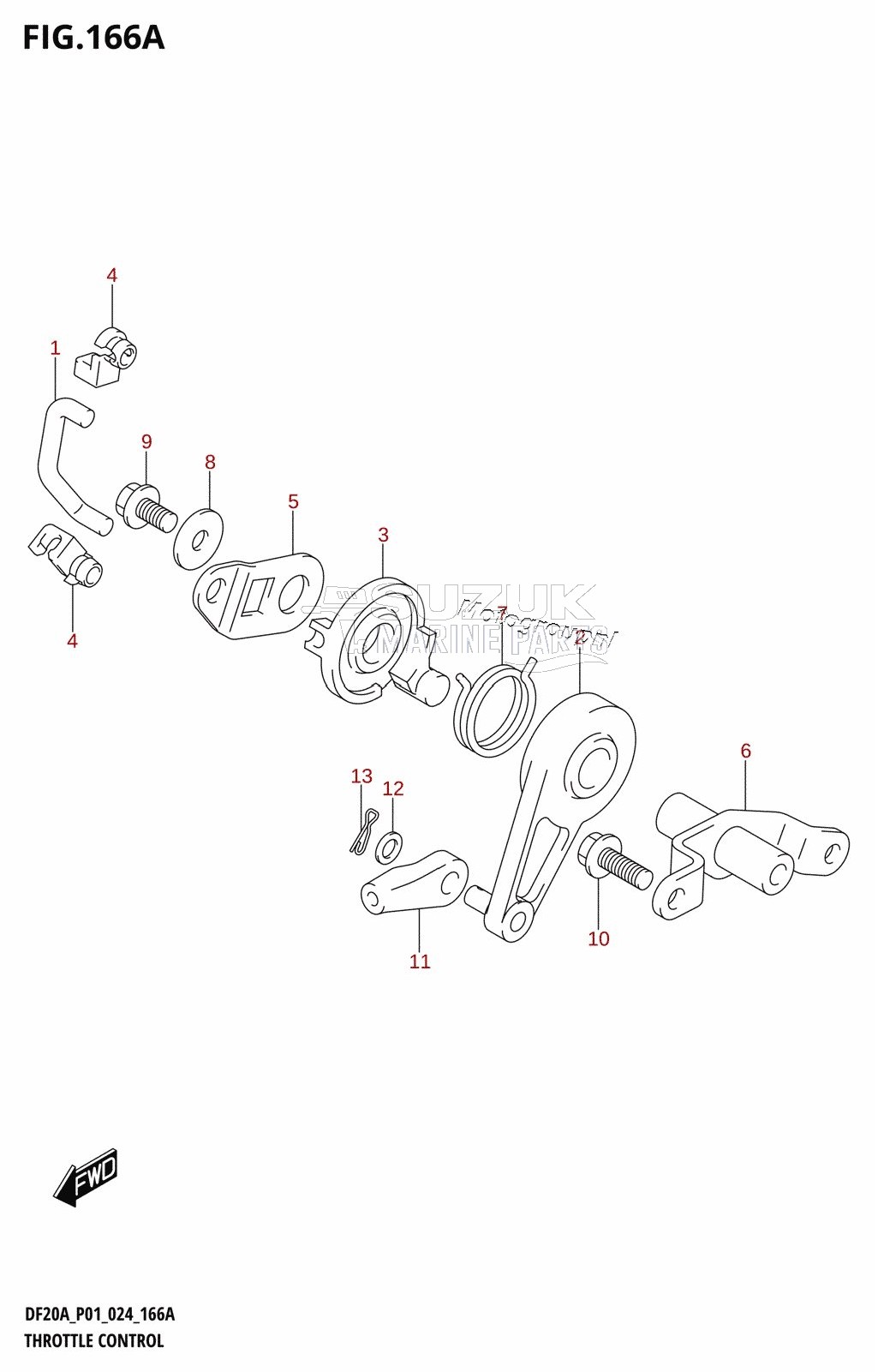 THROTTLE CONTROL (DF9.9BR,DF15AR,DF15AT,DF20AR,DF20AT)